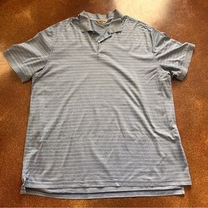 Roundtree & Yorke Gold Label Striped Jersey Polo Shirt Sz 3XT